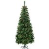 Pine * | Costway 7 Ft Premium Hinged Artificial Christmas Tree Mix Ed Pine Needles W/ Pine Cones