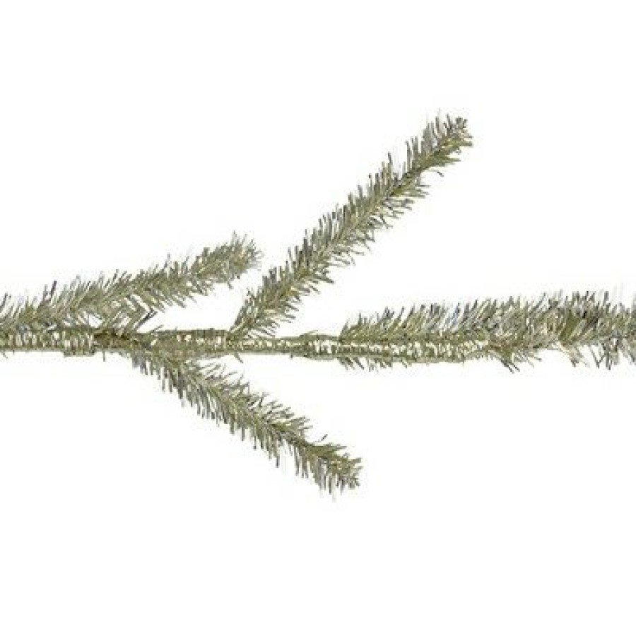 Pine * | Northlight 3 Unlit Artificial Christmas Twig Tree Full Champagne Tinsel