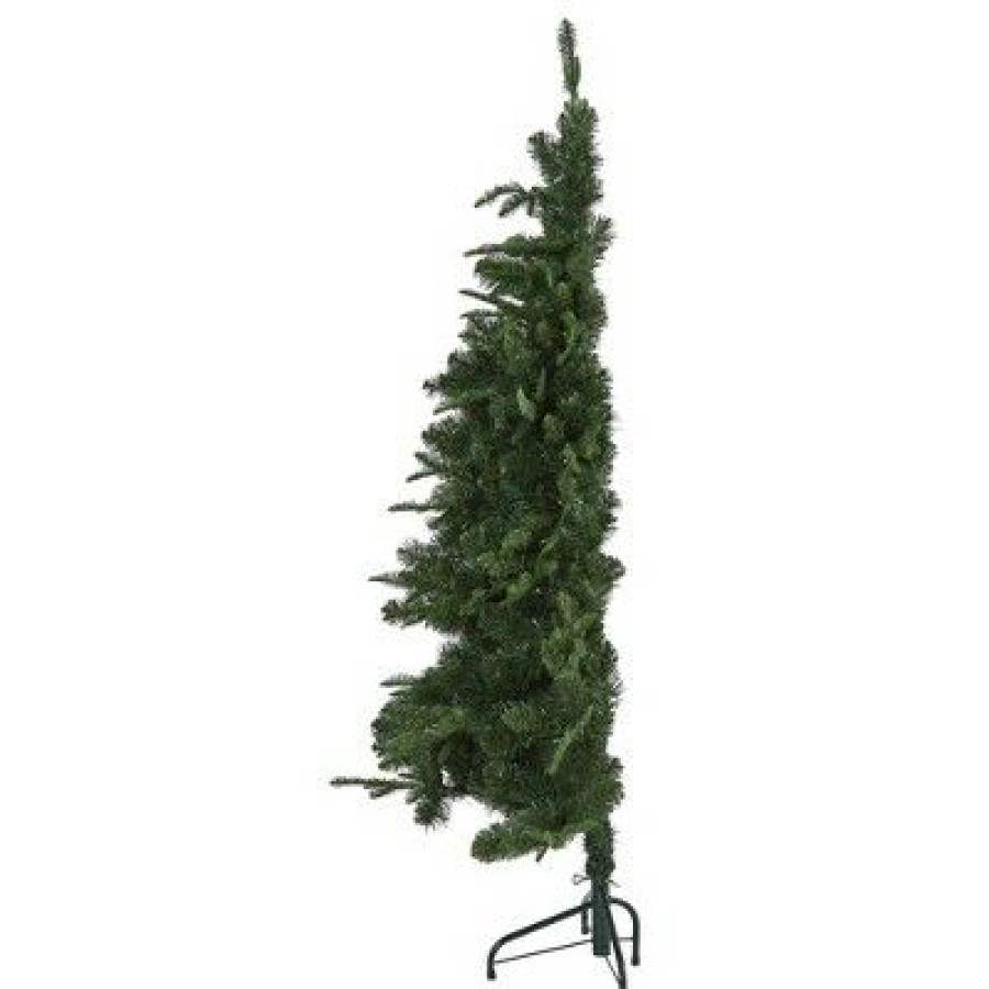 Spruce * | 5Ft Nearly Natural Pre-Lit Led Grand Teton Spruce Flat Back Artificial Christmas Tree Clear Lights