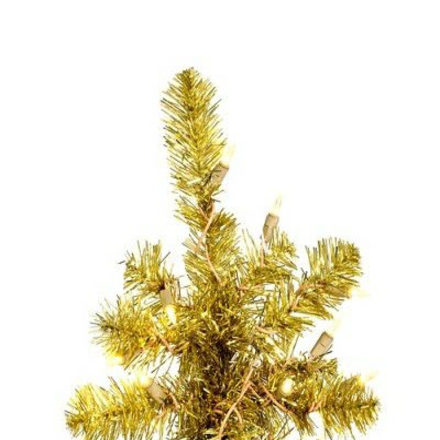 Unidentified Plant Variety * | Vickerman 6 Champagne Upside Down Artificial Christmas Tree