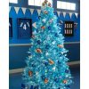 Unidentified Plant Variety * | Treetopia It'S Azure Thing Blue 5 Foot Artificial Prelit Full Bodied Christmas Tree Holiday Decoration W/ White Led Lights, Premium Stand & Foot Pedal