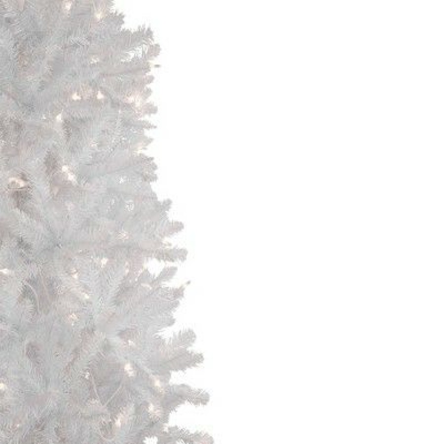 Pine * | Northlight 9 Pre-Lit Rapids White Pine Pencil Artificial Christmas Tree, Clear Lights