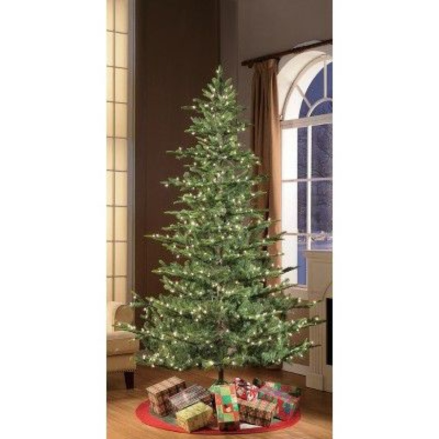 Fir Wood * | Puleo 6.5Ft Pre-Lit Artificial Christmas Tree Alaskan Fir