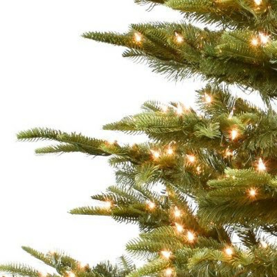 Fir Wood * | Puleo 6.5Ft Pre-Lit Artificial Christmas Tree Alaskan Fir