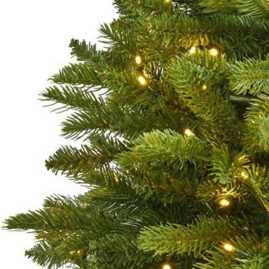 Spruce * | Nearly Natural Pre-Lit Led Sierra Spruce Artificial Christmas Tree Clear Lights