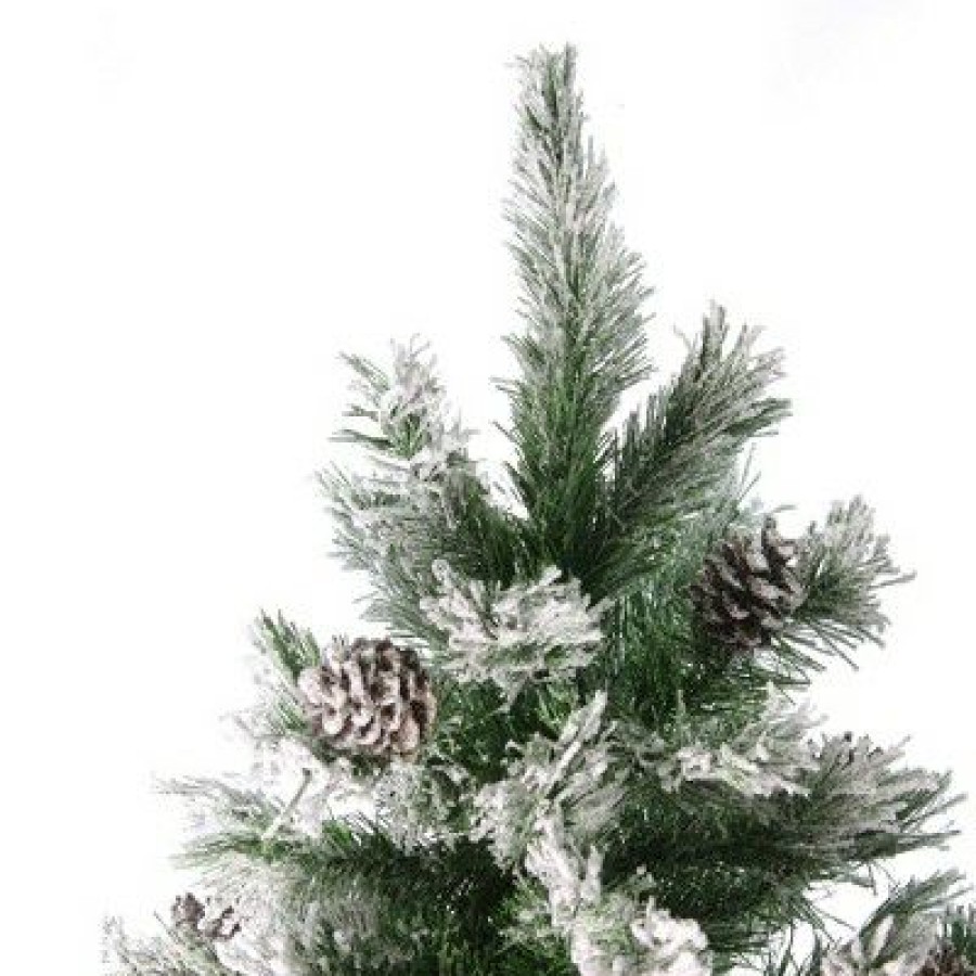 Pine * | Northlight 7 Flocked Angel Pine Artificial Christmas Tree Unlit