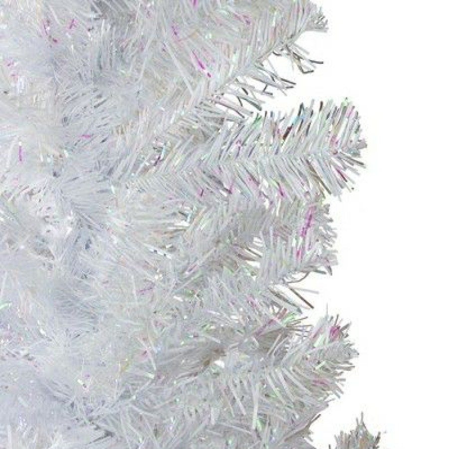 Pine * | Northlight 4 White Iridescent Pine Artificial Christmas Tree Unlit