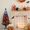 Unidentified Plant Variety * | National Tree Company 4 Ft. Black Fiber Optic Tree With Candy Corn Color Lights