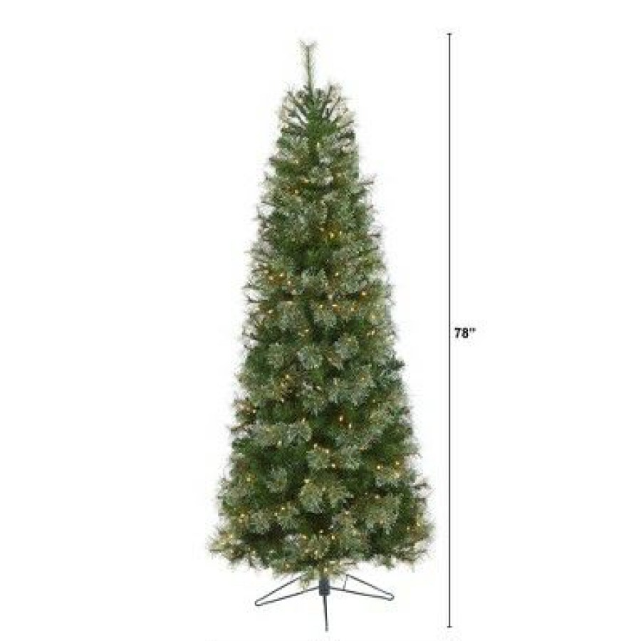 Unidentified Plant Variety * | 6.5Ft Nearly Natural Pre-Lit Cashmere Artificial Christmas Tree Warm White Lights