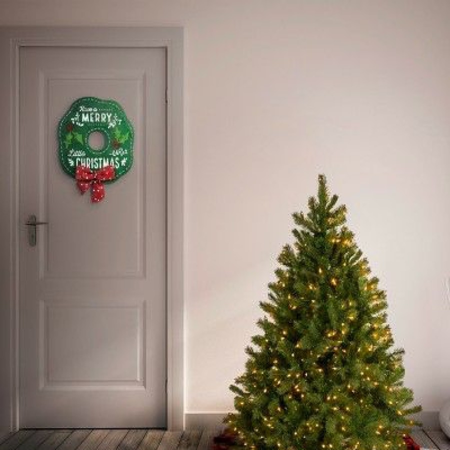 Fir Wood * | National Tree Company Pre-Lit 'Feel Real' Artificial Full Downswept Christmas Tree, Green, Douglas Fir, Dual Color Led Lights, Powerconnect 4.5 Feet