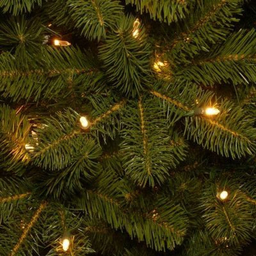 Fir Wood * | National Tree Company Pre-Lit 'Feel Real' Artificial Full Downswept Christmas Tree, Green, Douglas Fir, Dual Color Led Lights, Powerconnect 4.5 Feet