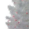 Pine * | Northlight 3 Pre-Lit Slim White Iridescent Pine Artificial Christmas Tree Pink Lights