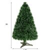 Pine * | Costway 3Ft Pre-Lit Fiber Optic Pvc Christmas Tree Tabletop Plastic