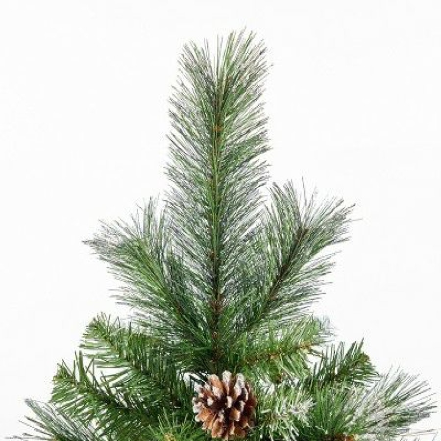 Spruce * | 4.5Ft Mixed Spruce Unlit Artificial Christmas Tree With Glitter Christopher Knight Home