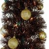 Pine * | Northlight 6 Pre-Lit Brown Pre-Decorated Pop-Up Artificial Christmas Tree