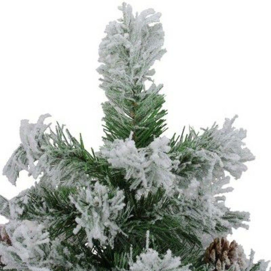 Pine * | Northlight 24 Flocked Pine Artificial Christmas Tree In Burlap Base Unlit