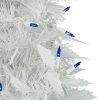 Pine * | Northlight 6Ft Lighted White Tinsel Pop-Up Artificial Christmas Tree, Blue Lights