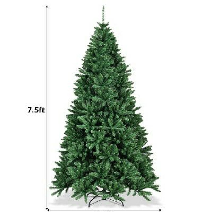 Pine * | Costway 7.5Ft Hinged Christmas Tree Douglas Full Fir Tree 2254 Tips