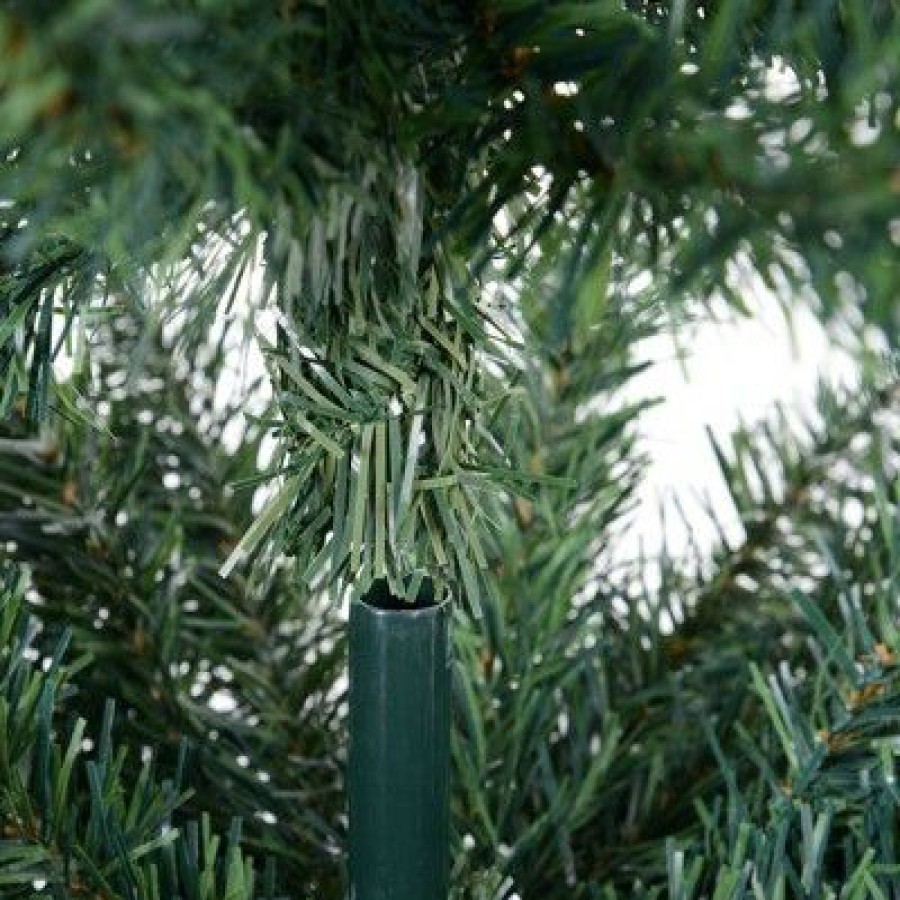 Noble Fir * | Homcom Unlit Slim Noble Fir Hinged Artificial Christmas Tree With Realistic Plastic Branches And 390 Tips