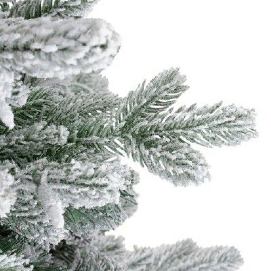 Spruce * | Northlight 7.5 Flocked Saratoga Spruce Artificial Christmas Tree Unlit