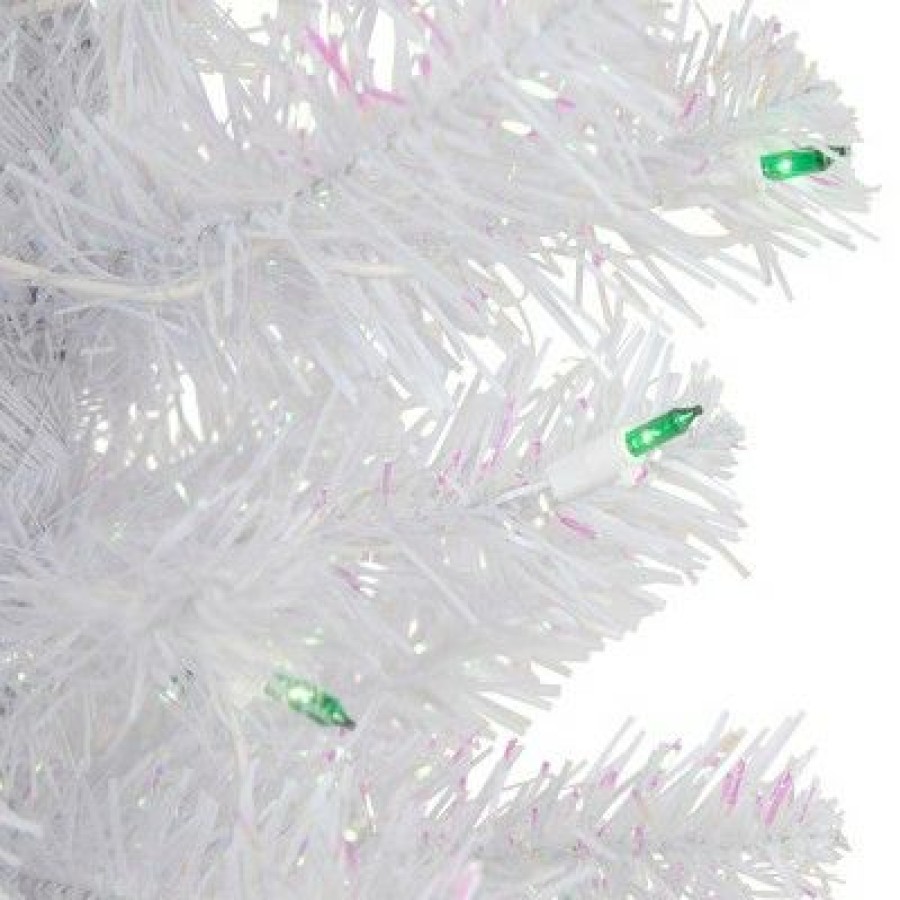 Pine * | Northlight 4 Pre-Lit Rockport White Pine Artificial Christmas Tree, Green Lights