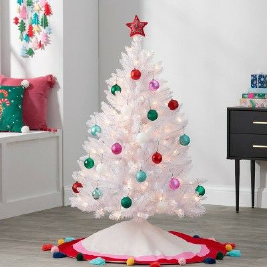 Alberta Spruce * | 4' Pre-Lit White Alberta Artificial Christmas Tree Clear Lights Wondershop