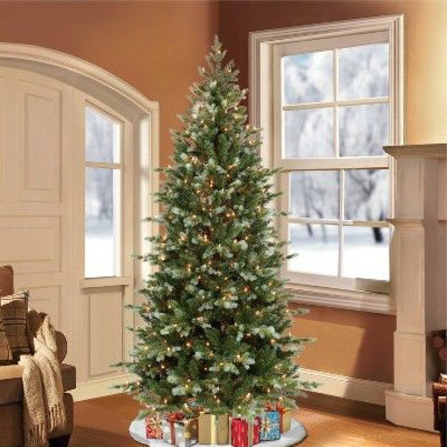 Spruce * | Puleo 6.5' Pre-Lit Colorado Blue Spruce Artificial Christmas Tree White Lights