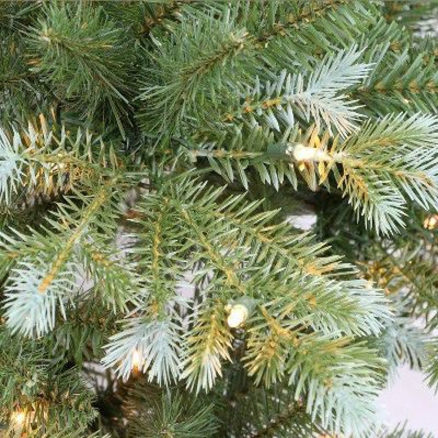 Spruce * | Puleo 6.5' Pre-Lit Colorado Blue Spruce Artificial Christmas Tree White Lights