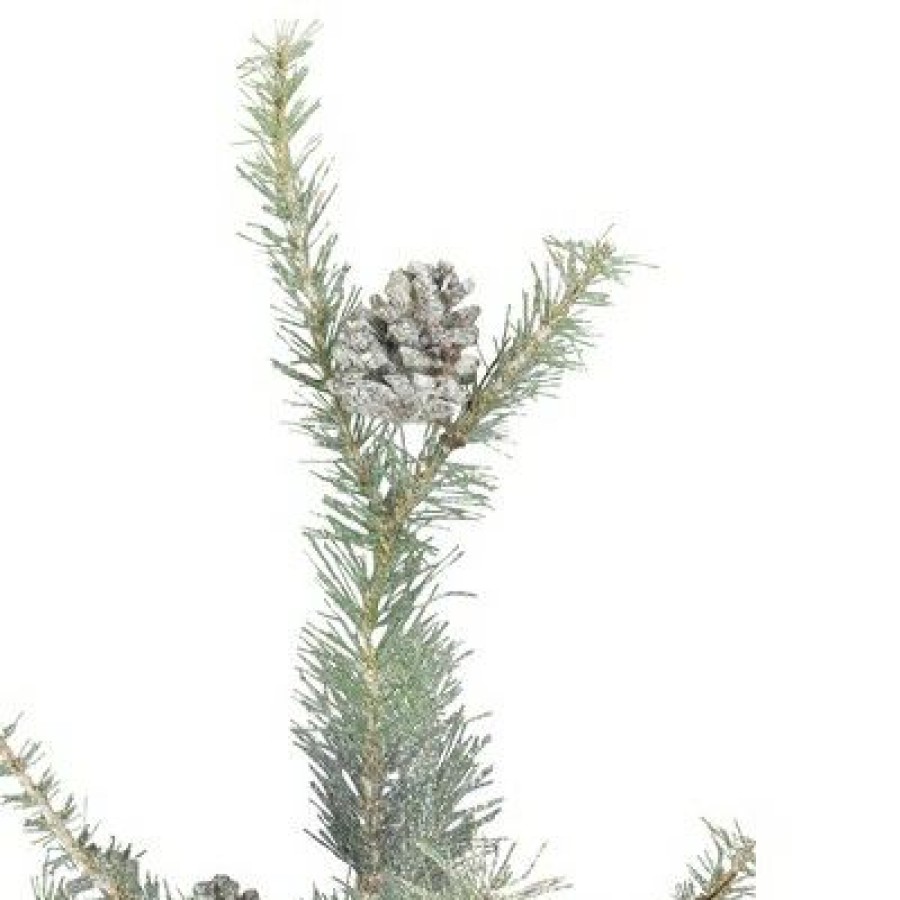 Pine * | Napa Home & Garden 2 Unlit Artificial Christmas Tree Vintage Glitter Pine With Burlap Base