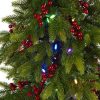 Fir Wood * | Nearly Natural 6' Pre-Lit Led Victoria Fir Artificial Christmas Tree Multifunction Multicolor Lights