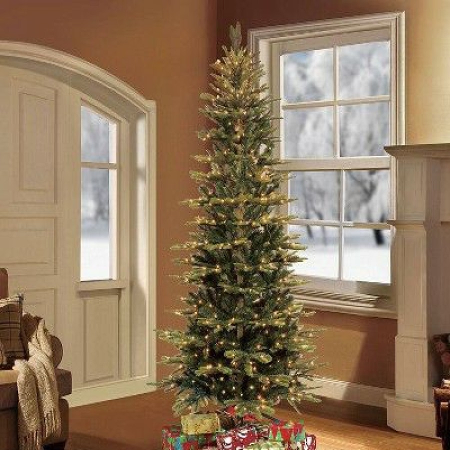 Fir Wood * | 7.5Ft Pre-Lit Alaskan Fir Artificial Christmas Tree Puleo