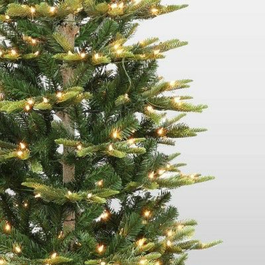 Fir Wood * | 7.5Ft Pre-Lit Alaskan Fir Artificial Christmas Tree Puleo