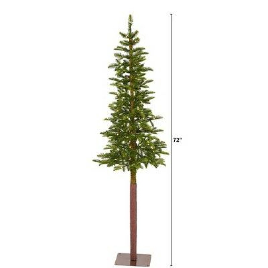 Pine * | 6Ft Nearly Natural Pre-Lit Led Alaskan Alpine Artificial Christmas Tree Clear Lights