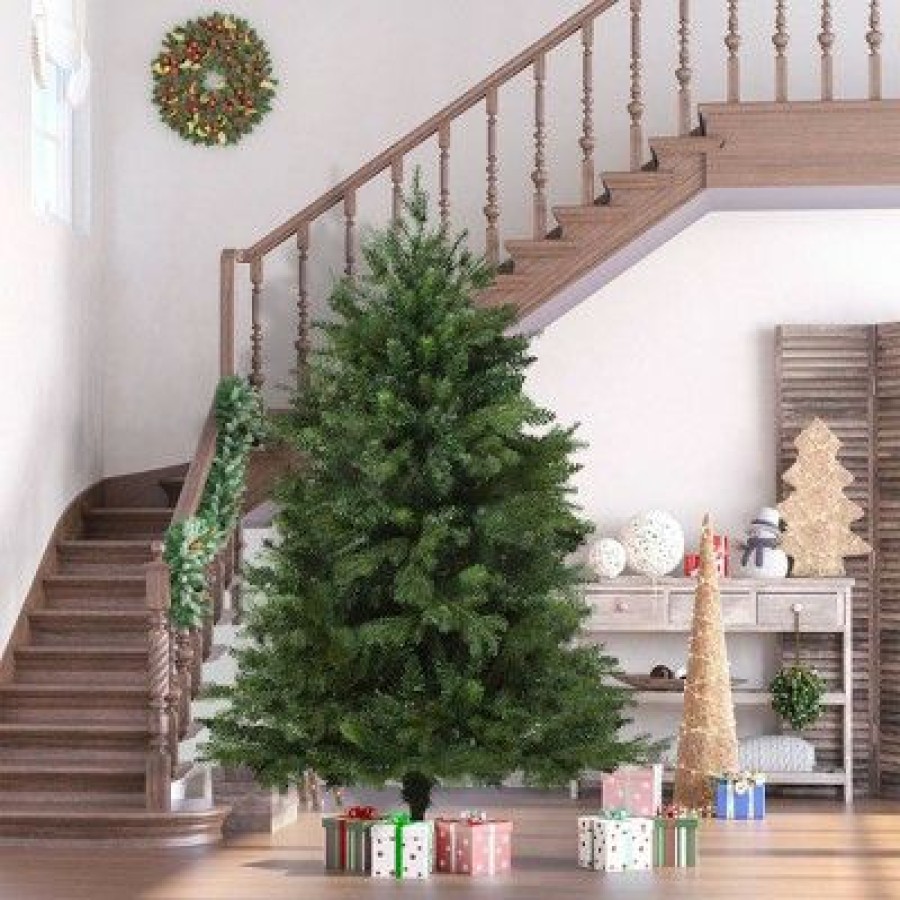 Spruce * | Homcom Artificial Christmas Tree Holiday House, Indoor Decoration With Foldable Feet