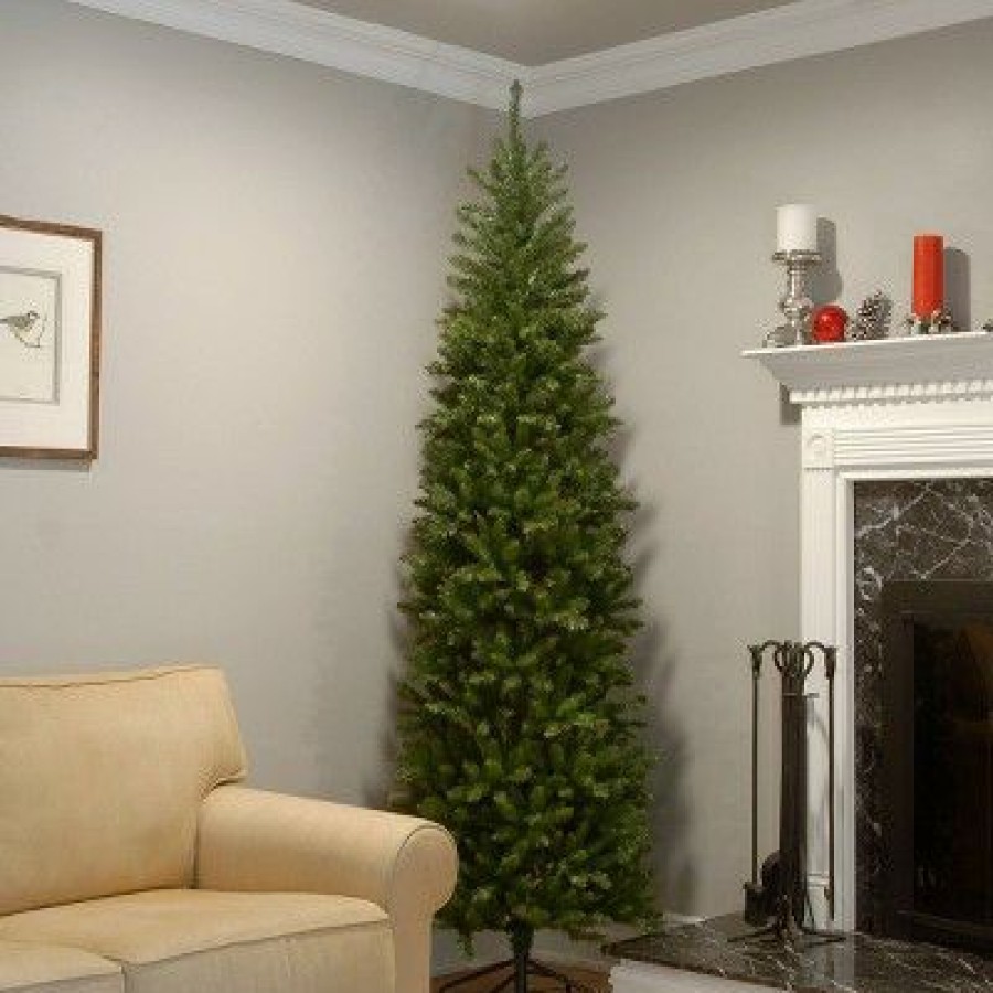 Fir Wood * | 9Ft Unlit Pencil Kingswood Fir Artificial Christmas Tree National Tree Company