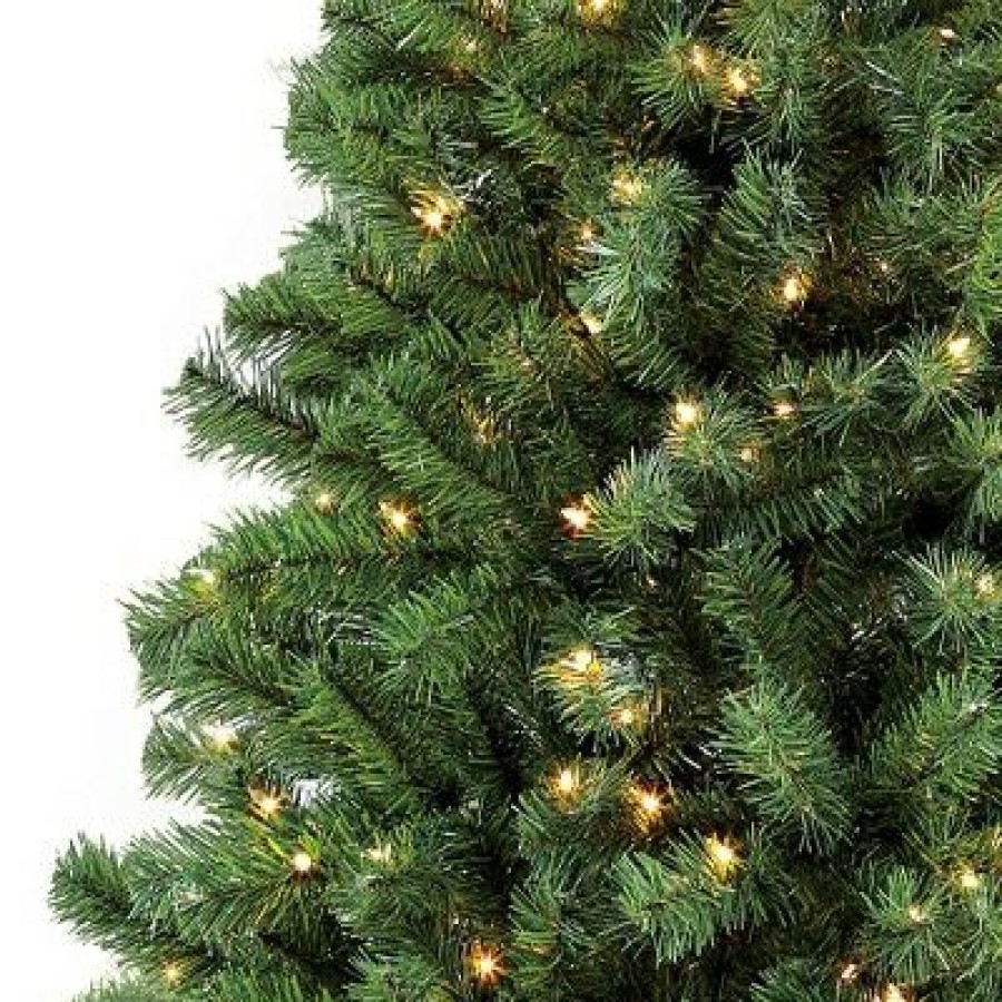 Fir Wood * | 7.5Ft Pre-Lit Artificial Christmas Tree Full Newcastle Fir Puleo