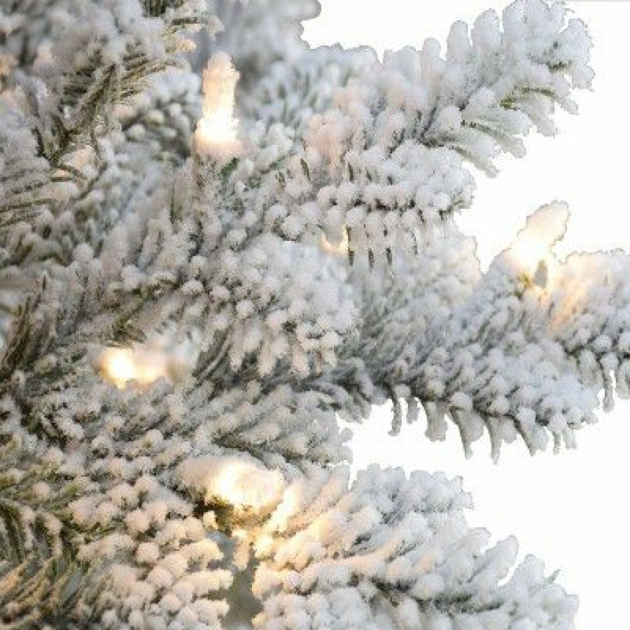 Douglas Fir * | 7.5Ft Puleo Pre-Lit Full Flocked Royal Majestic Douglas Fir Down-Swept With Sure Lit Clear Incandescent Lights