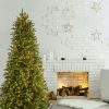 Fir Wood * | National Tree Company Pre-Lit 'Feel Real' Artificial Slim Christmas Tree, Green, Tiffany Fir, White Lights, Includes Stand, 7 Feet