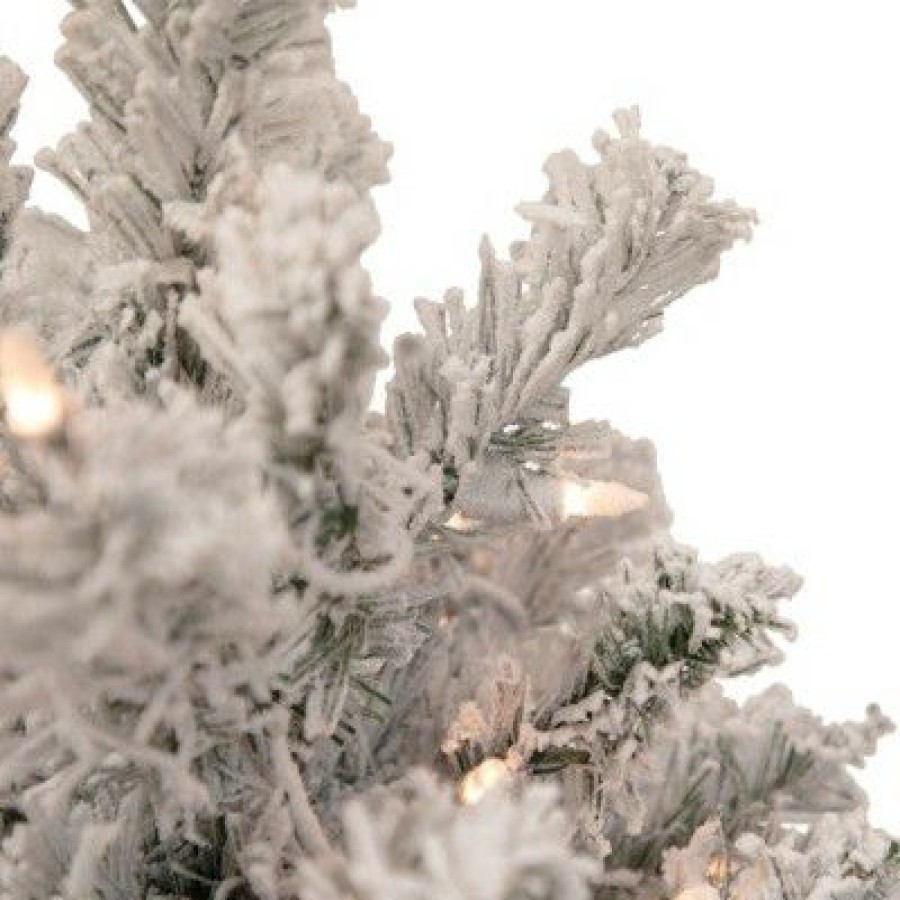 Pine * | Northlight 2 Pre-Lit Flocked Madison Pine Artificial Christmas Tree, Clear Lights