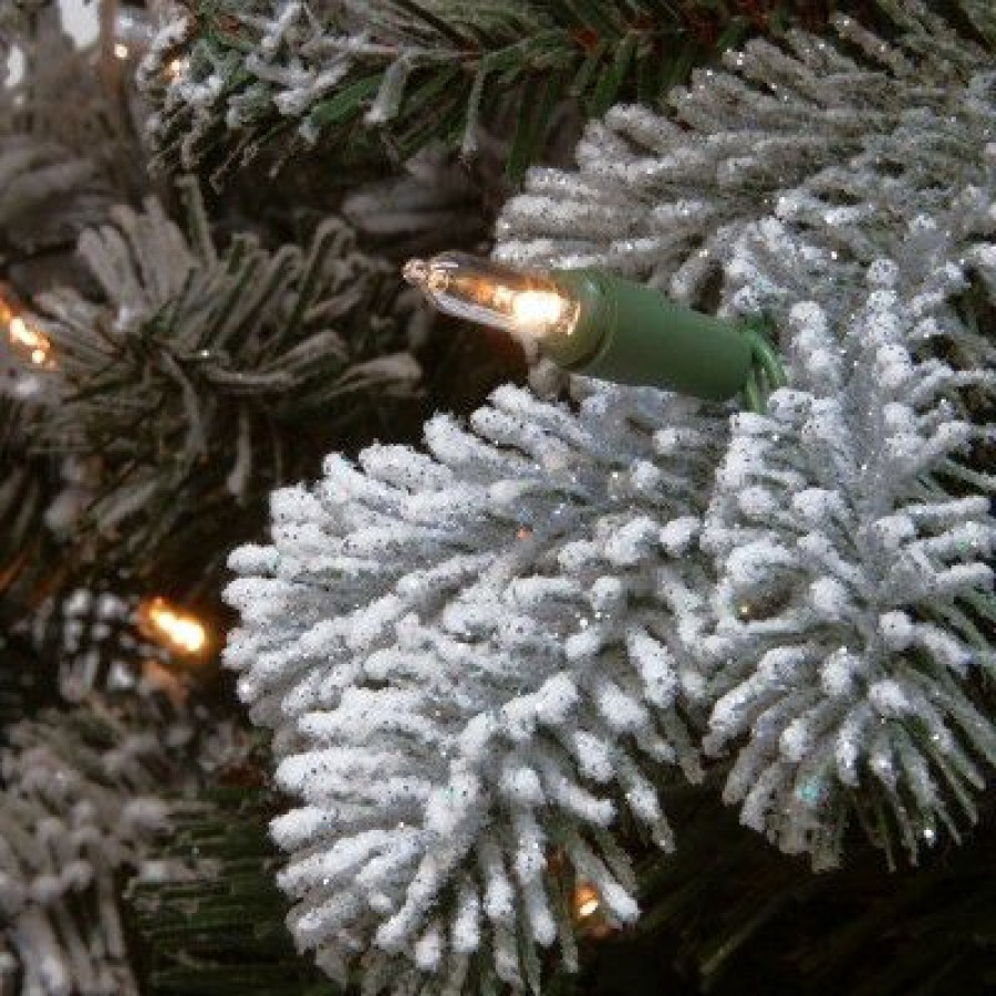 Spruce * | National Tree Company 4 Ft. Snowy Sheffield Spruce Entrance Tree With Clear Lights