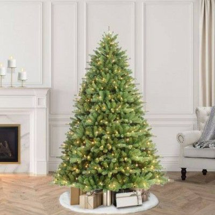 Fir Wood * | 7.5Ft Pre-Lit Artificial Christmas Tree Full Davenport Fir Puleo