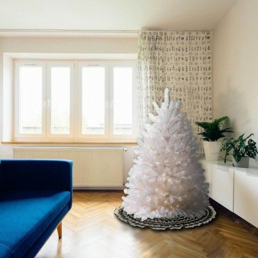 Fir Wood * | National Tree Company Pre-Lit Artificial Full Christmas Tree, White, Dunhill Fir, White Lights, Includes Stand, 4.5 Feet