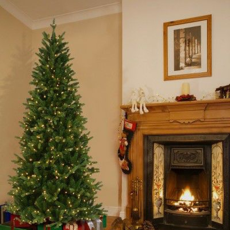 Spruce * | National Tree Company 7.5Ft Powerconnect Townsend Spruce Slim Tree With Clear Lights