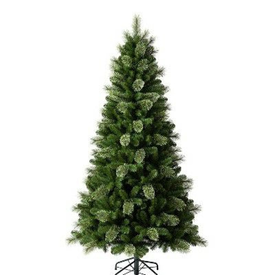 Pine * | Home Heritage 7 Foot Unlit Cascade Cashmere Pine Artificial Fake Christmas Tree & Lumations Twinkly App Controlled Wrapped Dome Straight Lights