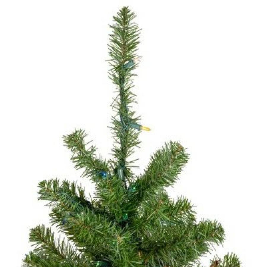 Pine * | Northlight 18 Pre-Lit Medium Canadian Pine Artificial Christmas Tree Multicolor Lights