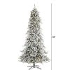 Fir Wood * | 9Ft Nearly Natural Pre-Lit Led Flocked Full Livingston Fir With Pinecones Artificial Christmas Tree Clear Lights