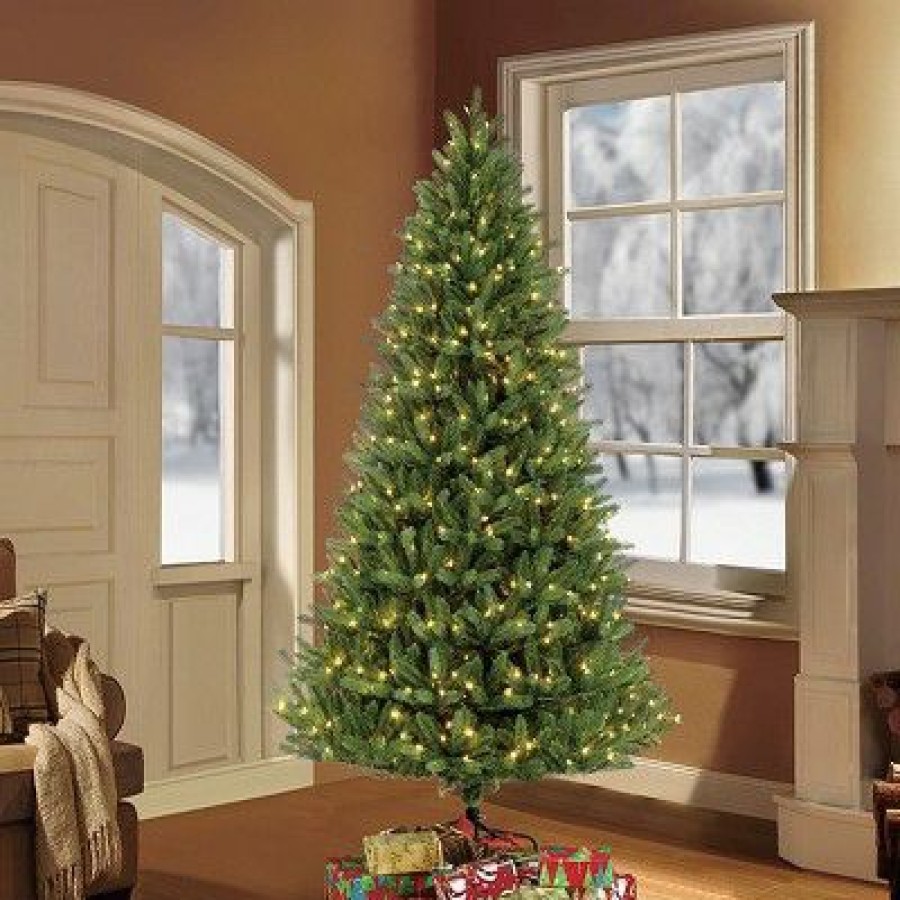 Fir Wood * | Puleo 6.5Ft Pre-Lit Artificial Christmas Tree Geneva Fir