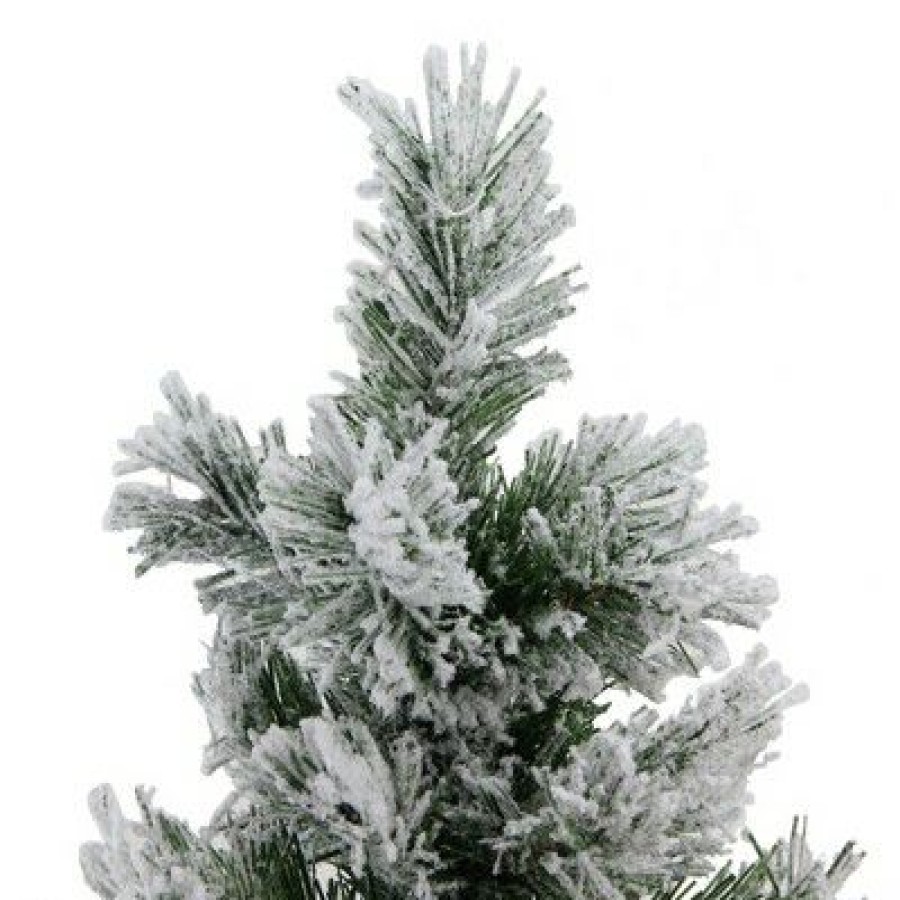 Pine * | Northlight 18 Flocked Pine Medium Artificial Christmas Tree In Burlap Base Unlit