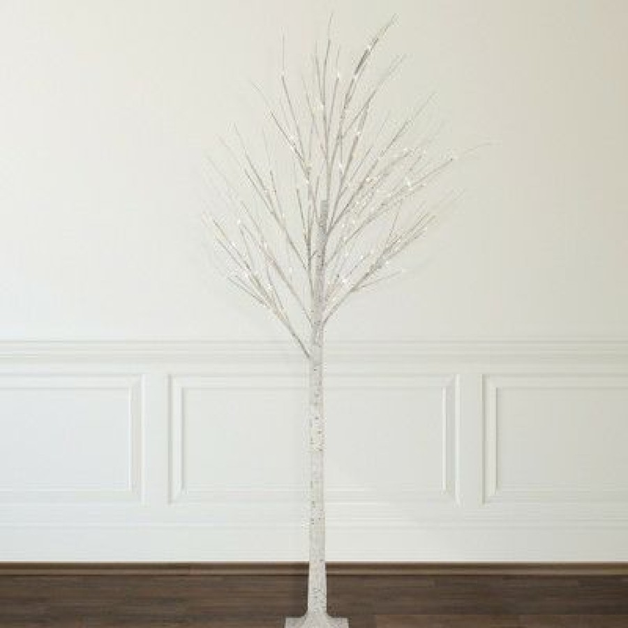 Pine * | Northlight 6 Led Lighted White Christmas Twig Tree Warm White Lights