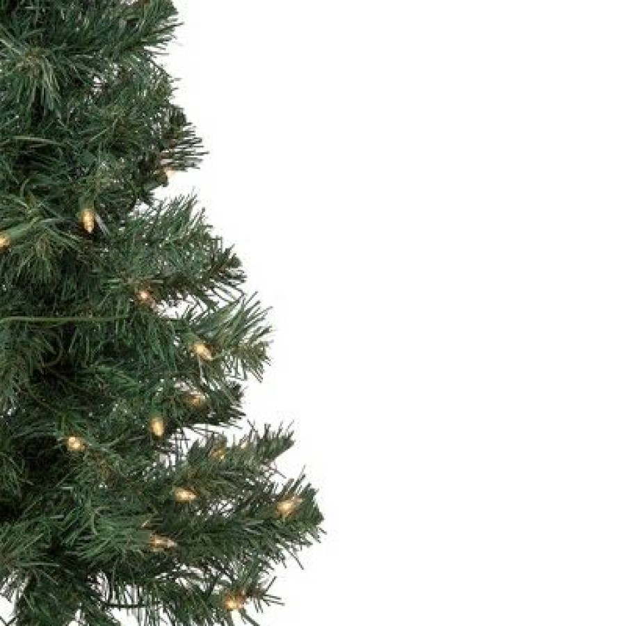 Fir Wood * | Northlight 2 Pre-Lit Slim Blackwater Fir Artificial Christmas Tree Clear Lights